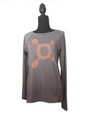 Orangetheory Gray Long Sleeve Tee with Orange Logo